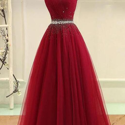 A-line Sequins Pink Straps Long Formal Dress, Simple Pink Evening Dress Prom Dress