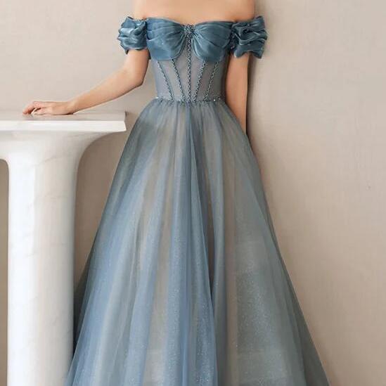 A Line Off Shoulder Evening Dress on Luulla