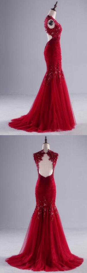 Mermaid Charming Prom Dresses,appliques Beading Prom Dress,real Made ...