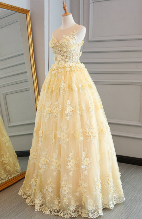 A-line Lace Applique Long Prom Dress,evening Dress Party Dress on Luulla