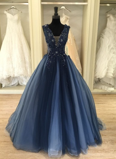 Navy Ball Gown Prom Dresses on Luulla