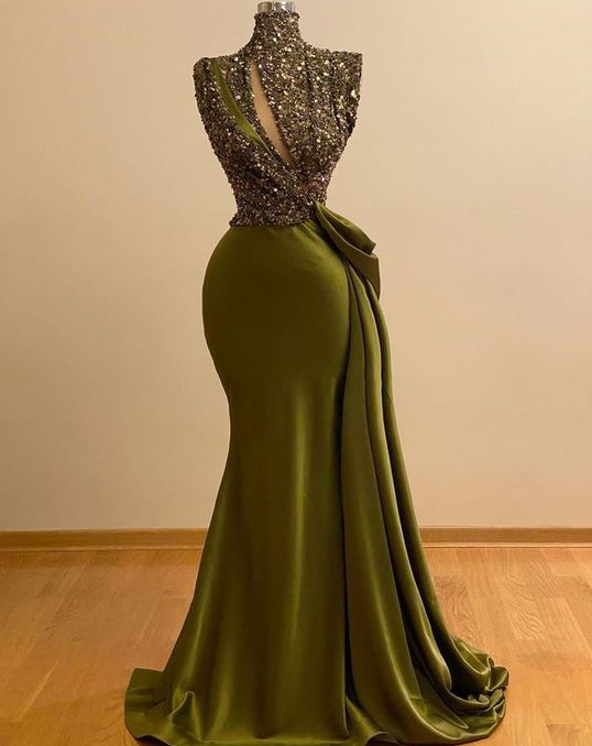 OLIVE GREEN Prom Dresses ， Sexy Prom Dress  cg8397 main image 0