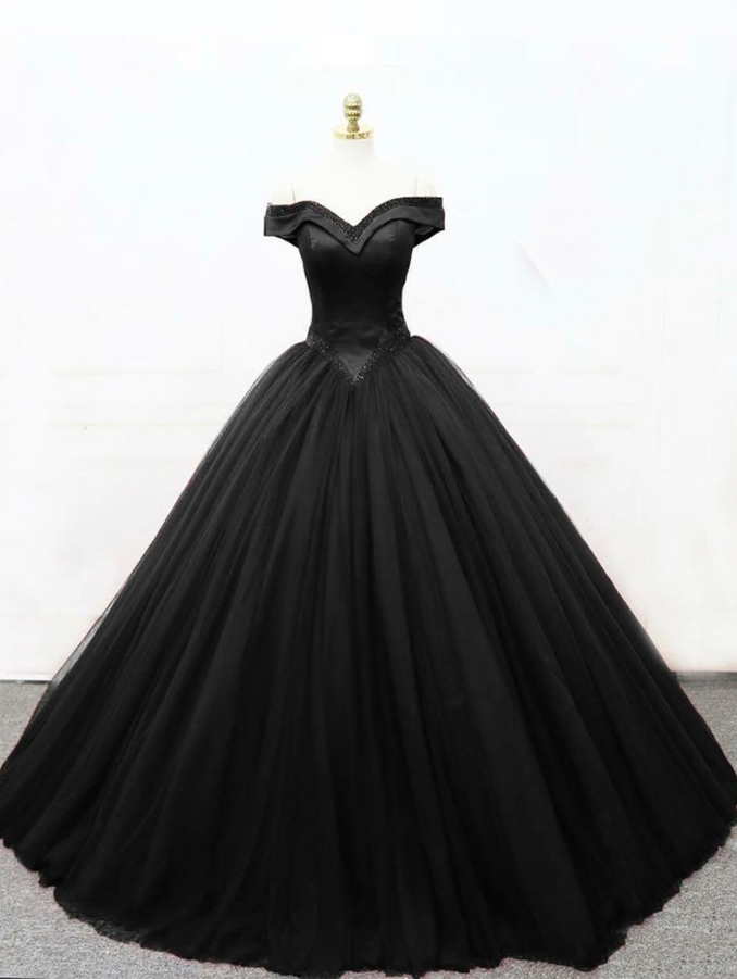 Princess Ball Gown Black Formal Dress on Luulla