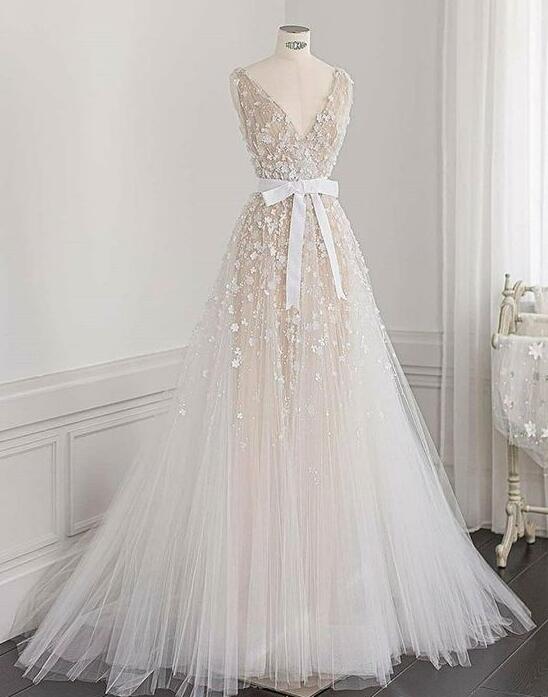 Lace Tulle Long Prom Dress on Luulla