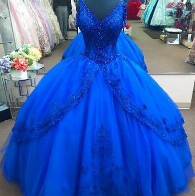 Royal Blue Ball Gown Quinceanera Dresses on Luulla