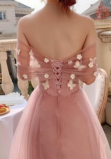 Vintage Burgundy Applique Sweetheart Spaghetti Strap Design A-line Tulle Party Dress Homecoming Dress DP6064 main image 1