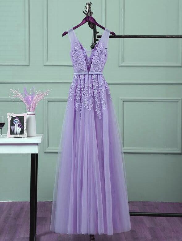1422 Purple Silvery Bell Tulle Sleeve Dress