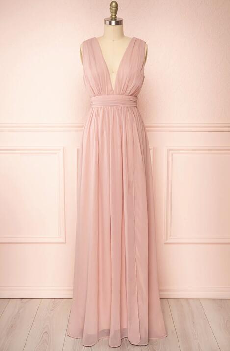 Elegent V Neck Chiffon Prom Dresses on Luulla
