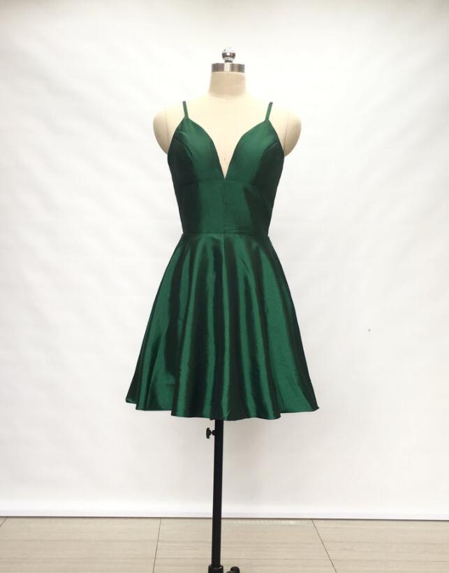 Spaghetti Straps Emerald Green Dress on Luulla
