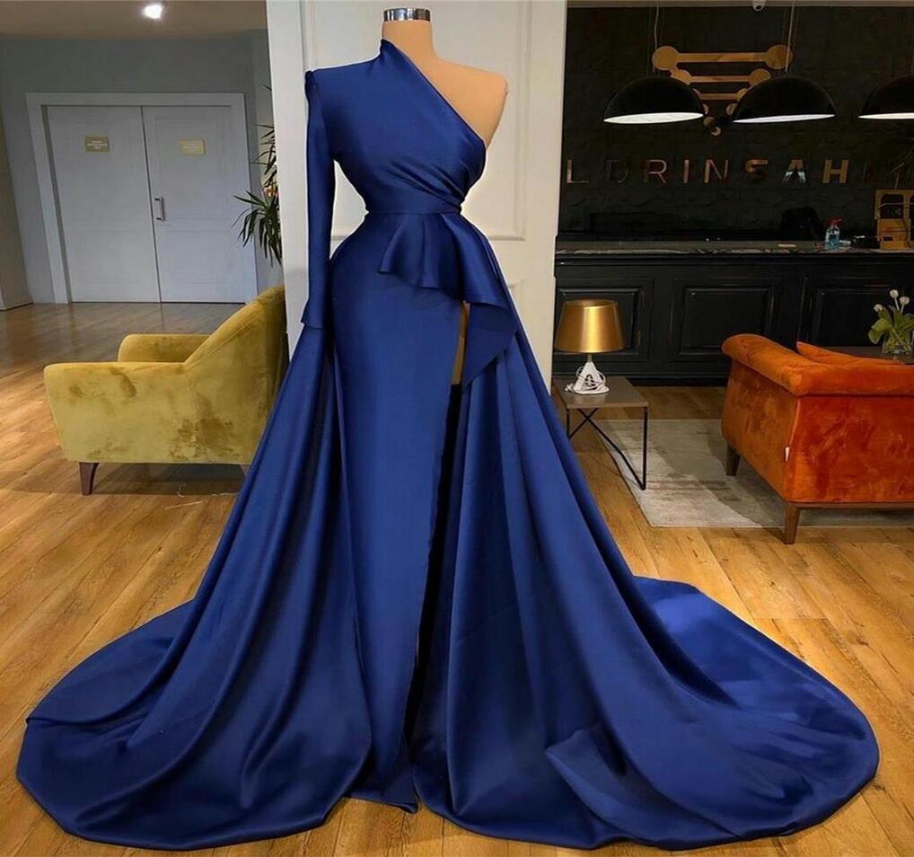 Elegant Royal Blue Satin Prom Dress on Luulla