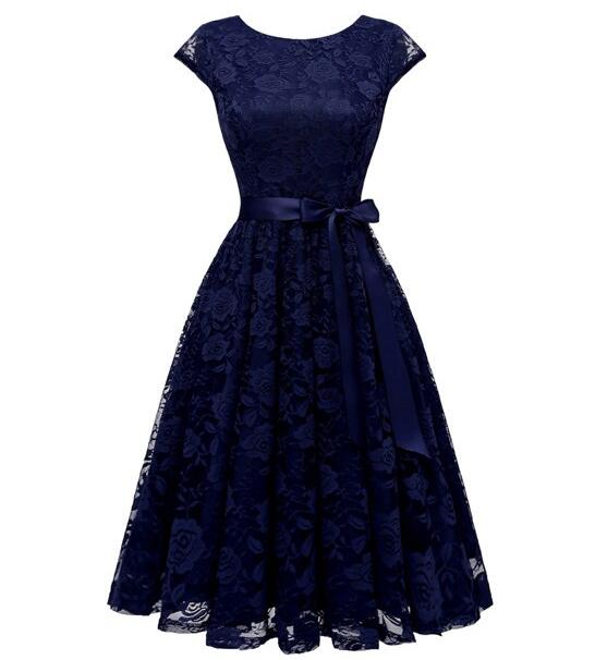 Vintage Style Midi Dress With Cap Sleeve on Luulla