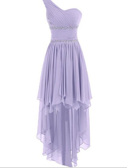 Custom Lavender Jersey High-low Formal Dress