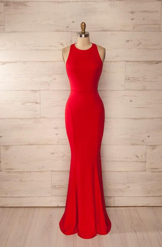 Vintage A line Long Strapless Ombre Red Long Prom Dress main image 1