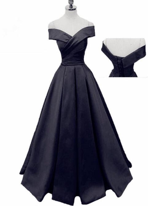 Off Shoulder Black Tulle Layers Ball Gown Formal Dresses on Luulla