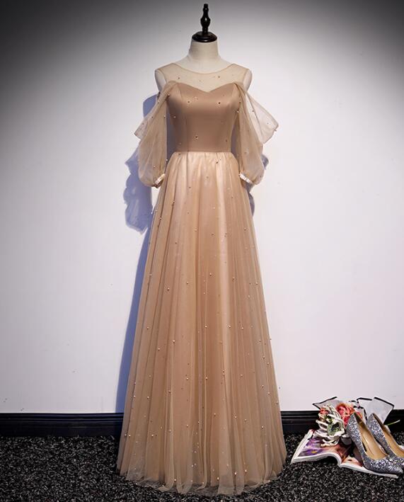 A-line Square Floor length Tulle Prom Dresses Vintage Mauve Plus Size