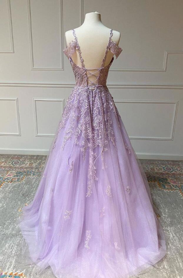 Purple Solid Color  A-Line Style V-Neck Neckline Cotton Dress main image 1