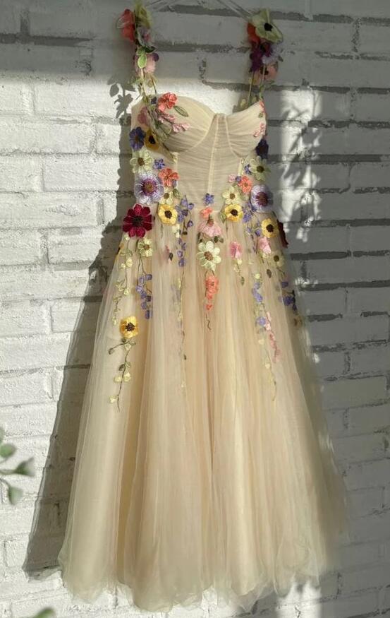 Luxe 3D Rose Appliqué Strapless Evening Gown