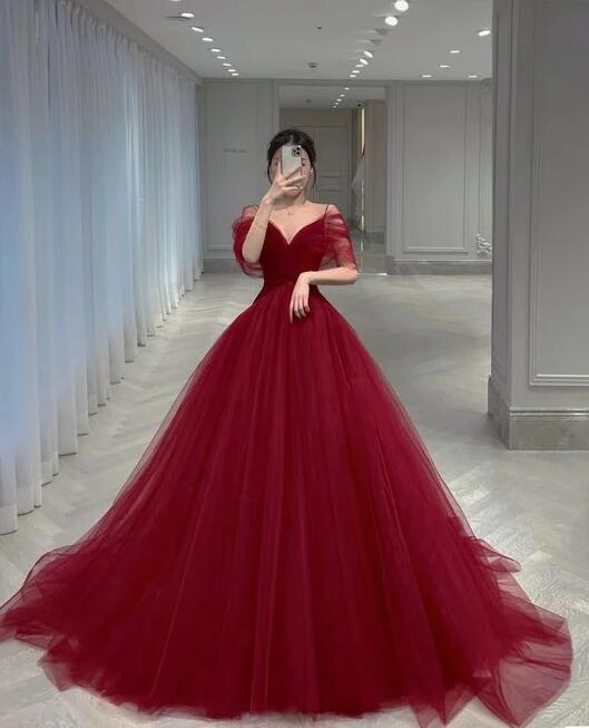 Beautiful A Ling Red Tulle Prom Dresses on Luulla — free download
