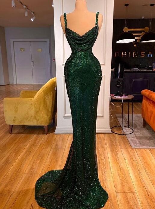 Classy Green Sheath/Column Prom Dress,Green Evening Dress  cc1241 main image 1